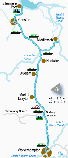 Shropshire Union Map 
